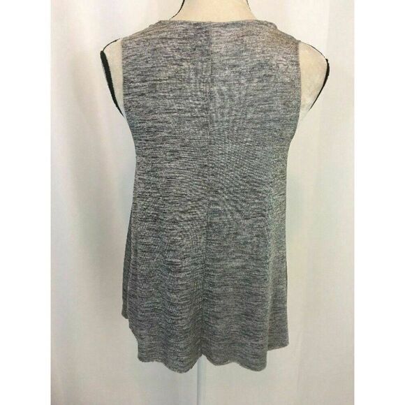 Zara Womens Solid Gray Grey V Neck Tank Top Stretch Small - Picture 5 of 6